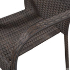 5-tlg. Garten-Essgruppe Poly Rattan Braun