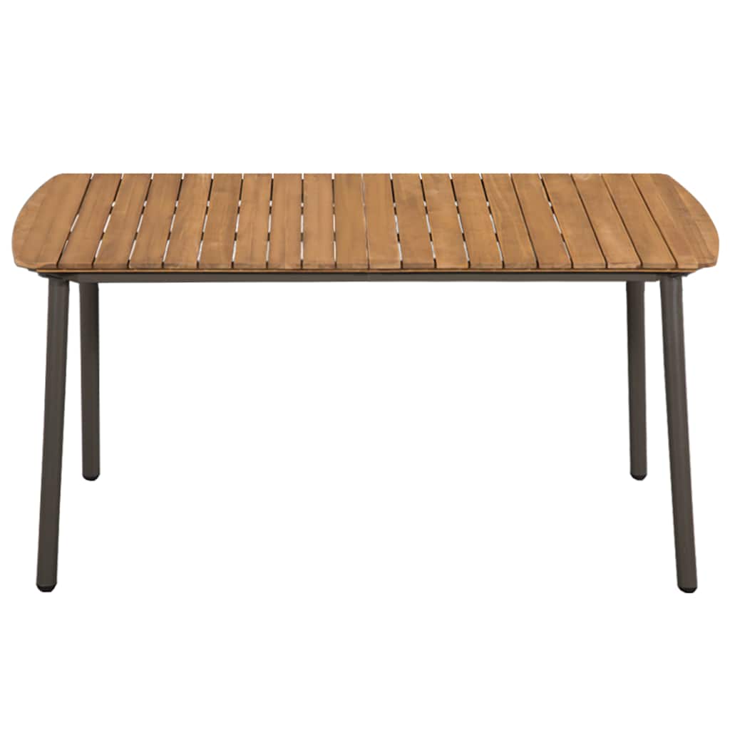 7-tlg. Garten-Essgruppe Poly Rattan Grau