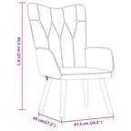 Relaxsessel mit Hocker Braun Stoff