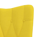 Relaxsessel mit Hocker Senfgelb Stoff