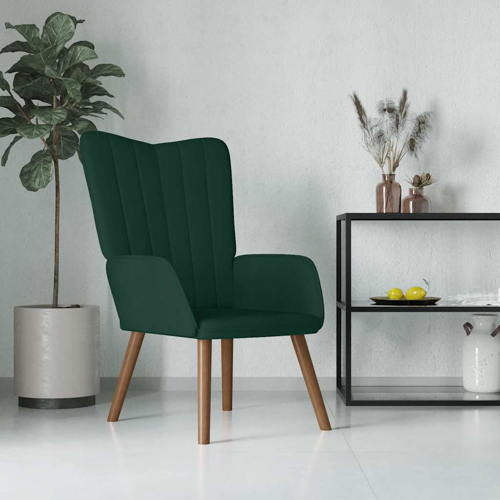Relaxsessel Dunkelgrün Samt