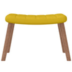 Relaxsessel mit Hocker Senfgelb Samt