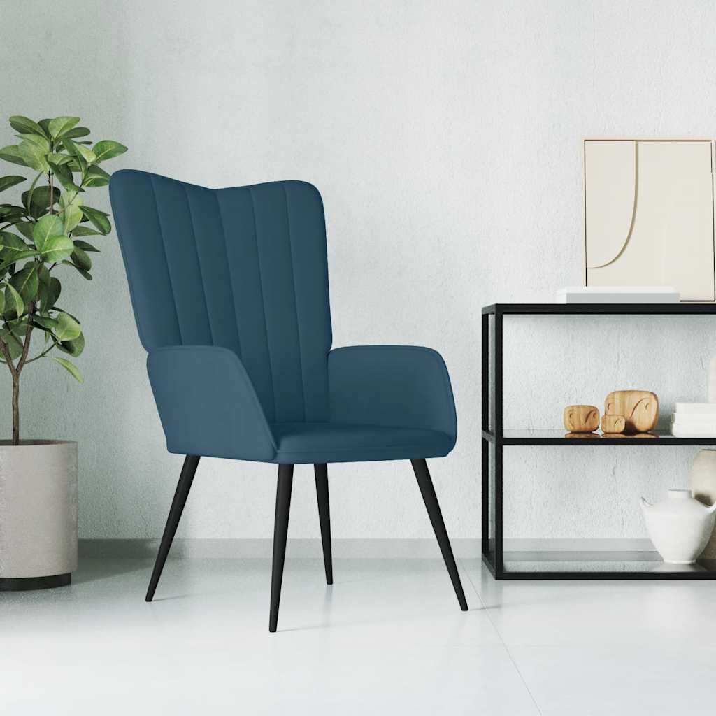 Relaxsessel Blau Samt