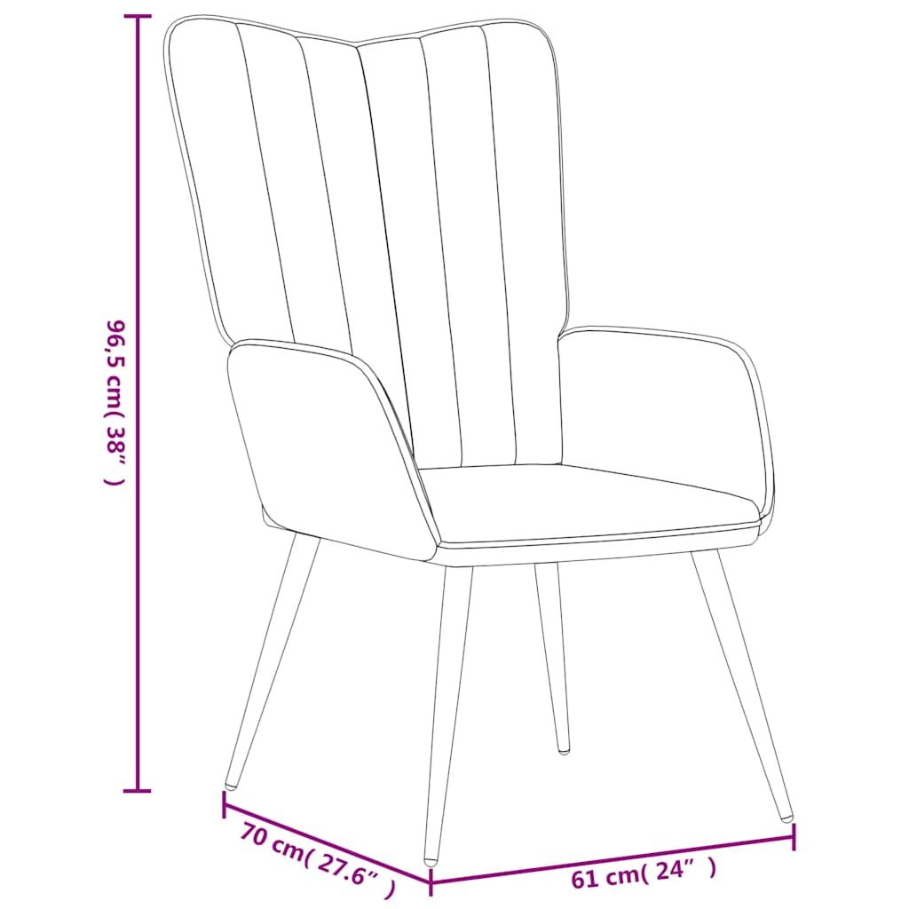 Relaxsessel mit Hocker Dunkelgrün Samt