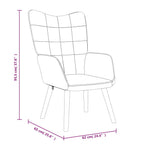 Relaxsessel mit Hocker Dunkelgrau Stoff