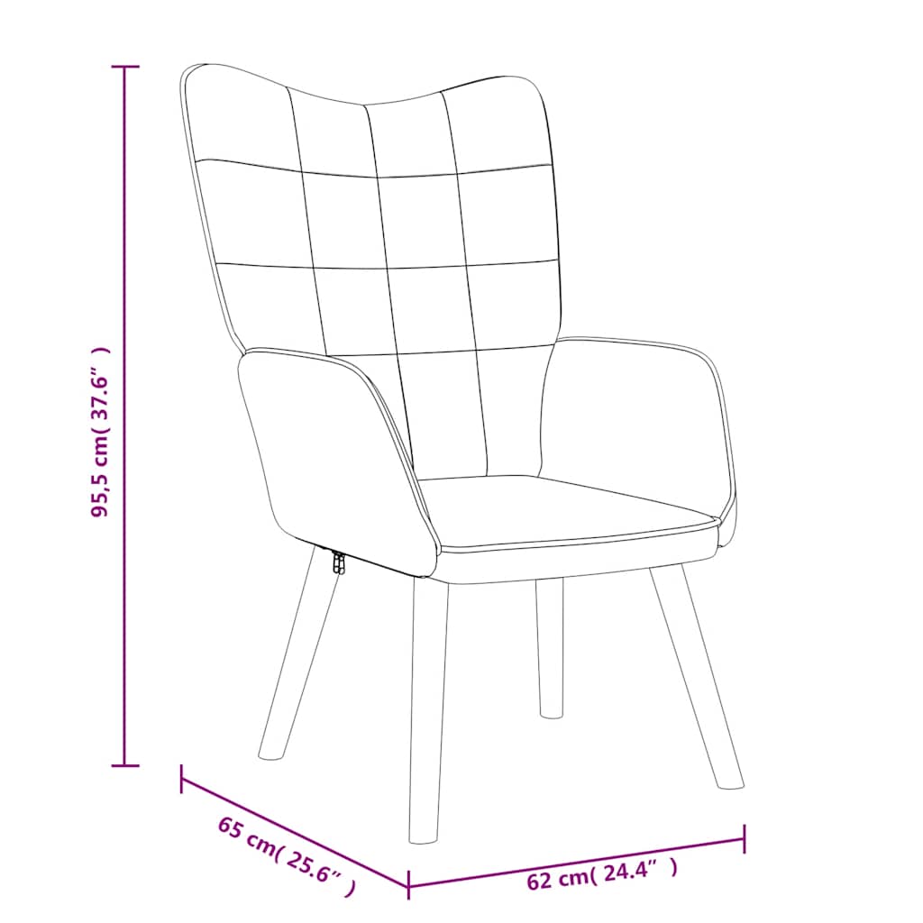 Relaxsessel mit Hocker Grün Stoff