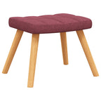 Relaxsessel mit Hocker Weinrot Stoff