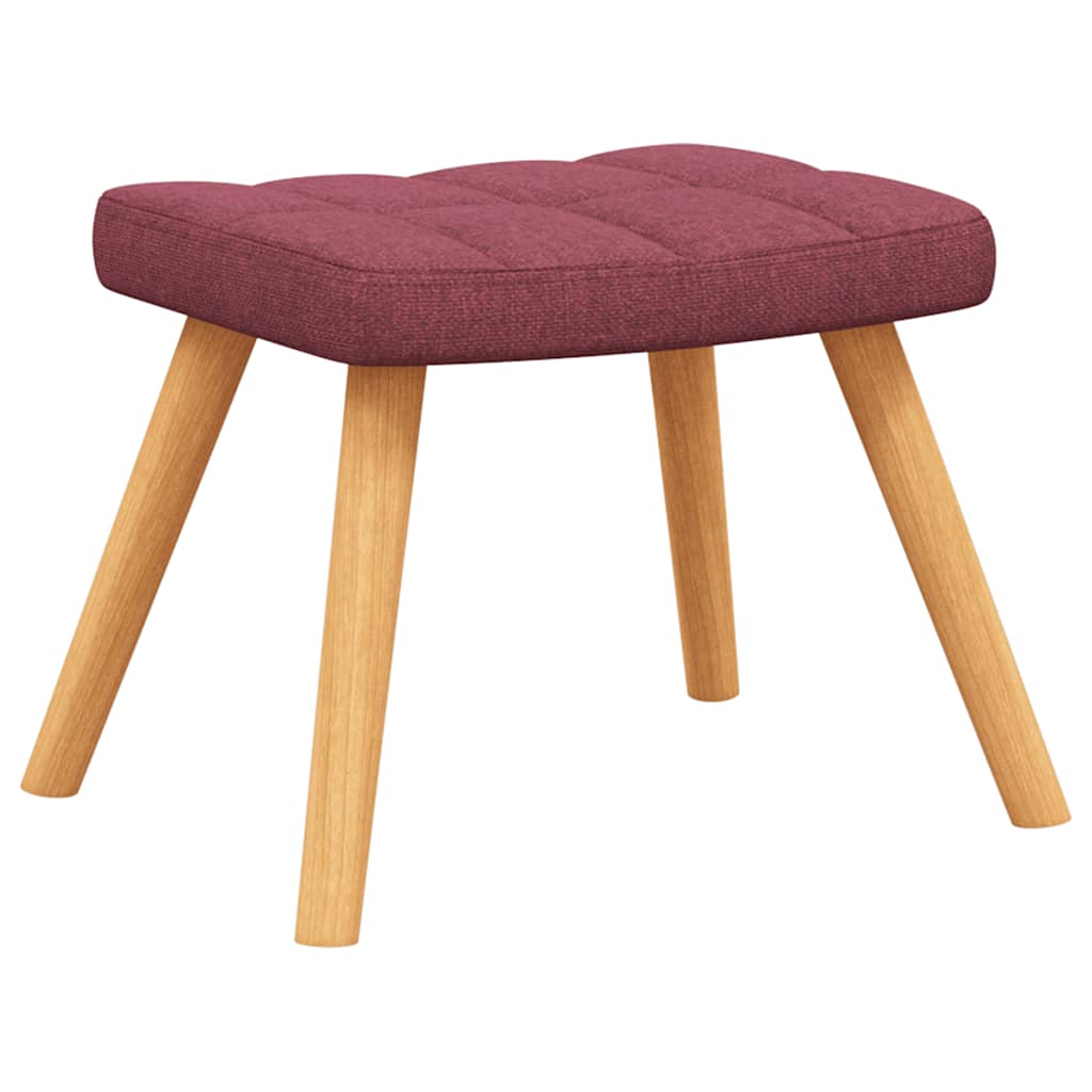 Relaxsessel mit Hocker Weinrot Stoff