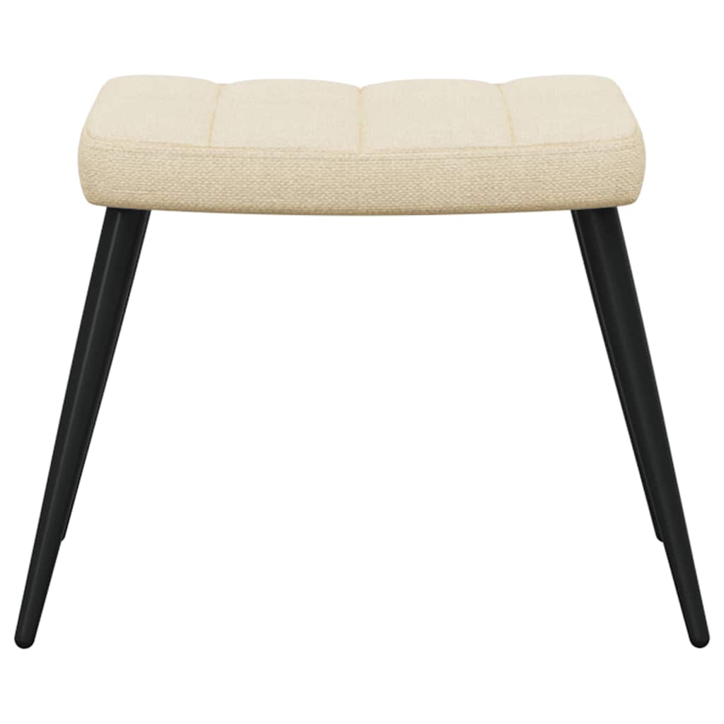 Relaxsessel mit Hocker Creme Stoff