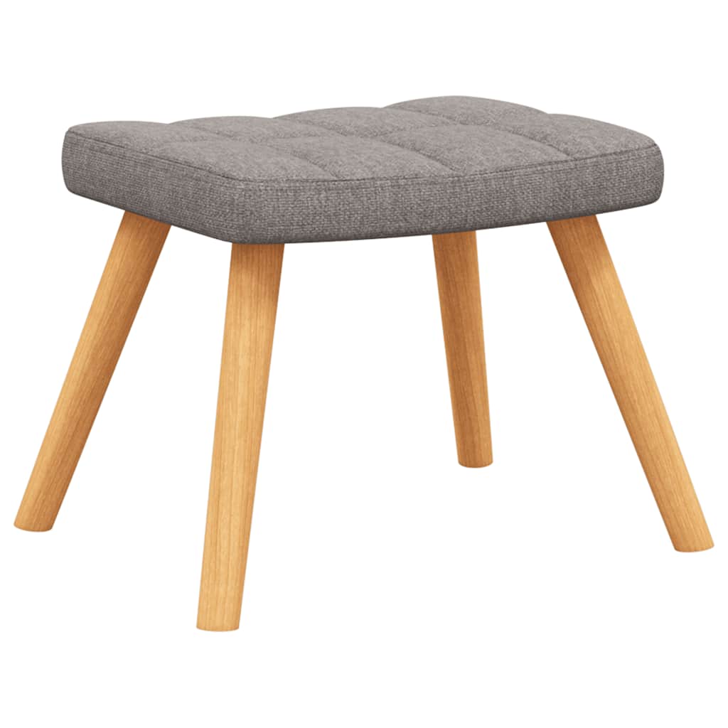 Schaukelstuhl mit Hocker Stoff Taupe