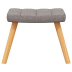 Schaukelstuhl mit Hocker Stoff Taupe