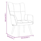 Relaxsessel mit Hocker Hellgrau Samt
