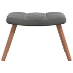 Relaxsessel mit Hocker Dunkelgrau Samt