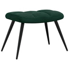 Relaxsessel mit Hocker Dunkelgrün Samt