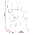 Relaxsessel mit Hocker Braun Samt