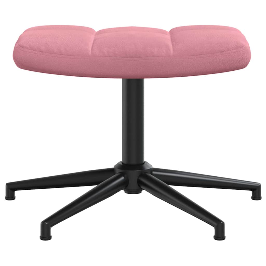 Relaxsessel mit Hocker Rosa Samt