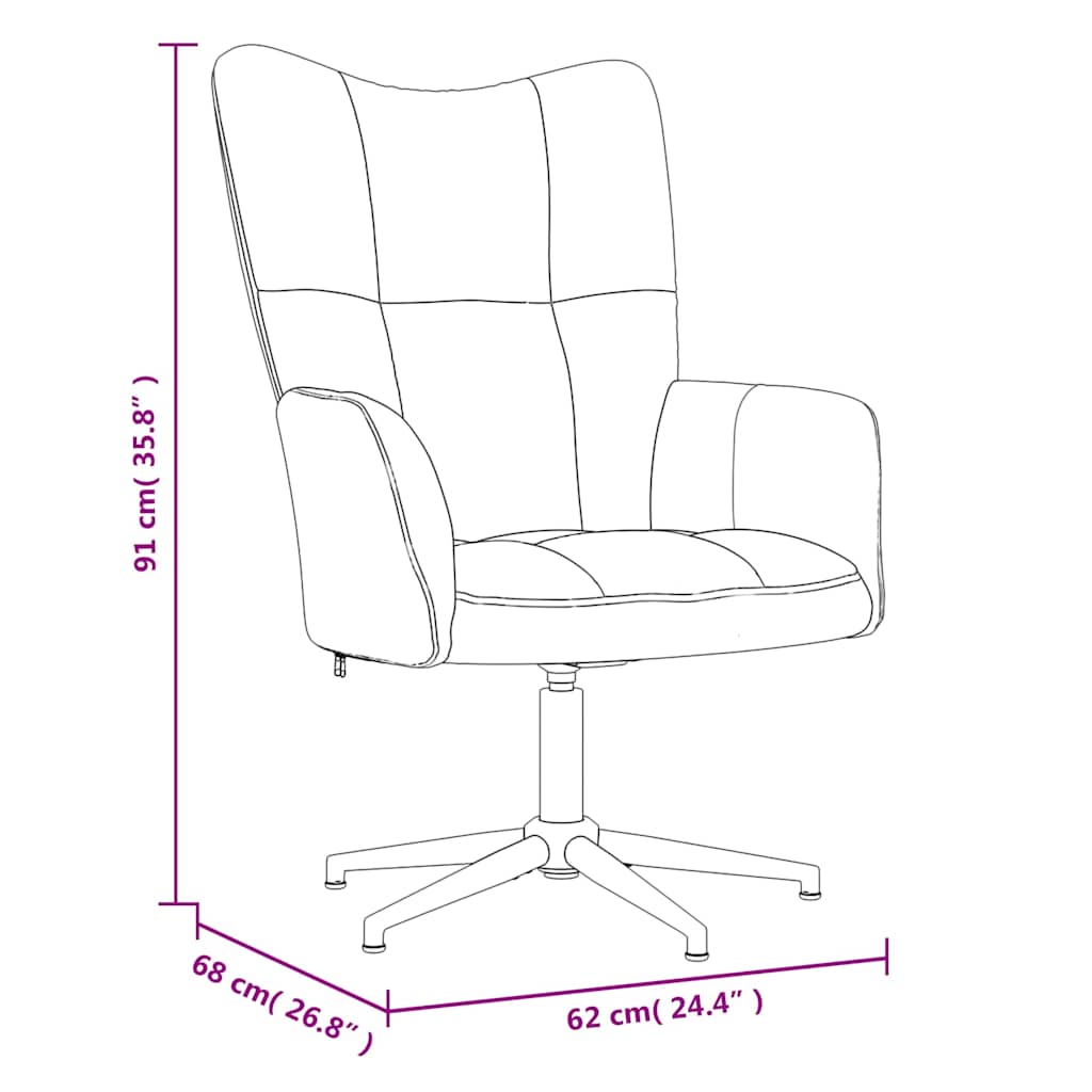 Relaxsessel mit Hocker Rosa Samt