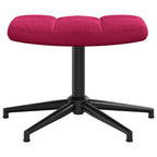 Relaxsessel mit Hocker Weinrot Samt