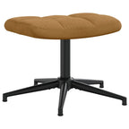 Relaxsessel mit Hocker Braun Samt