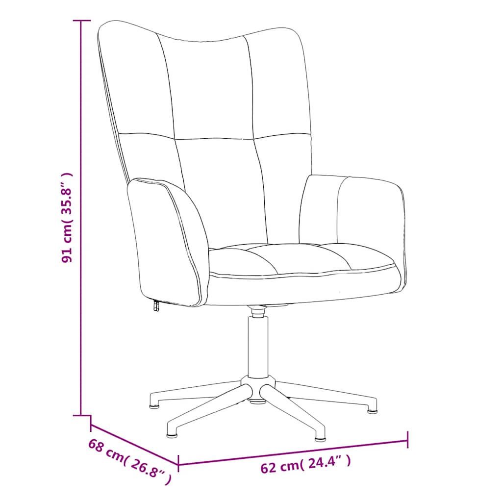 Relaxsessel mit Hocker Braun Samt