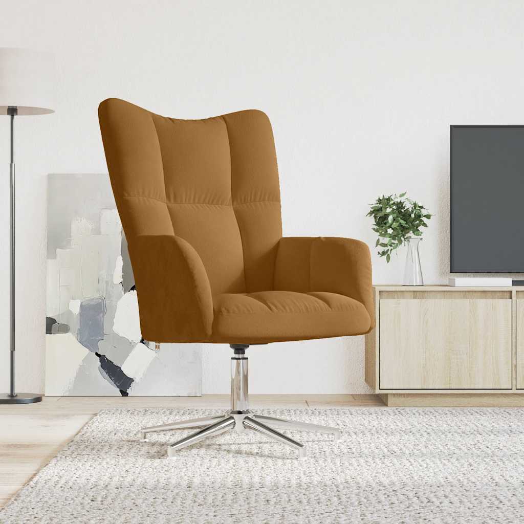 Relaxsessel Braun Samt
