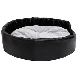 vidaXL Hundebett Schwarz-Grau 90x79x20 cm Plüsch und Kunstleder