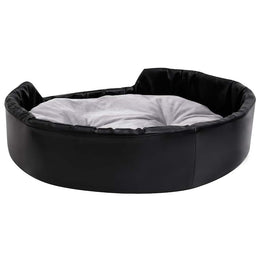 vidaXL Hundebett Schwarz-Grau 90x79x20 cm Plüsch und Kunstleder