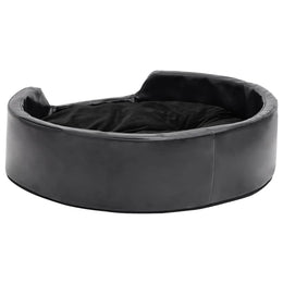 vidaXL Hundebett Schwarz 69x59x19 cm Plüsch und Kunstleder