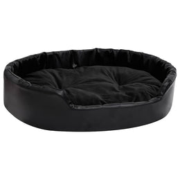 vidaXL Hundebett Schwarz 90x79x20 cm Plüsch und Kunstleder