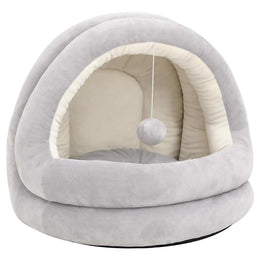 vidaXL Katzenbett 50x50x45 cm Grau und Creme