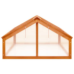 vidaXL Gewächshaus Braun 114x80x50 cm Tannenholz