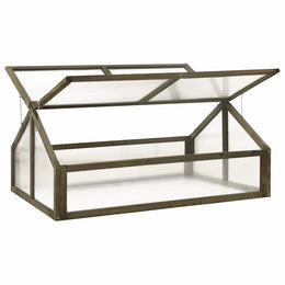vidaXL Gewächshaus Grau 114x80x50 cm Tannenholz