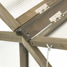 vidaXL Gewächshaus Grau 114x80x50 cm Tannenholz
