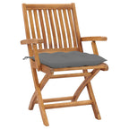 Klappbare Gartenstühle mit Kissen 4 Stk. Massivholz Teak