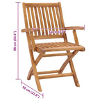 Klappbare Gartenstühle mit Kissen 6 Stk. Massivholz Teak
