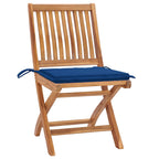 Klappbare Gartenstühle mit Kissen 8 Stk. Massivholz Teak