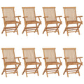 Gartenstühle 8 Stk. Massivholz Teak