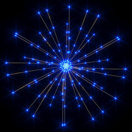 Feuerwerkslicht Blau 20 cm 140 LEDs