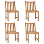Gartenstühle 4 Stk. Massivholz Teak