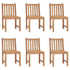 Gartenstühle 6 Stk. Massivholz Teak