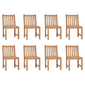 Gartenstühle 8 Stk. Massivholz Teak