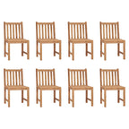 Gartenstühle 8 Stk. mit Kissen Massivholz Teak