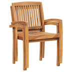 5-tlg. Garten-Essgruppe Massivholz Teak