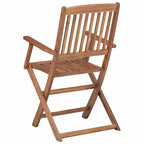 Klappbare Gartenstühle 6 Stk. mit Kissen Massivholz Akazie