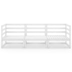Outdoor-Sofa 3-Sitzer Weiß Massivholz Kiefer
