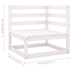 3-Sitzer-Gartensofa mit Kissen Kiefer Massivholz