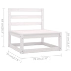 3-tlg. Garten-Lounge-Set mit Kissen Kiefer Massivholz