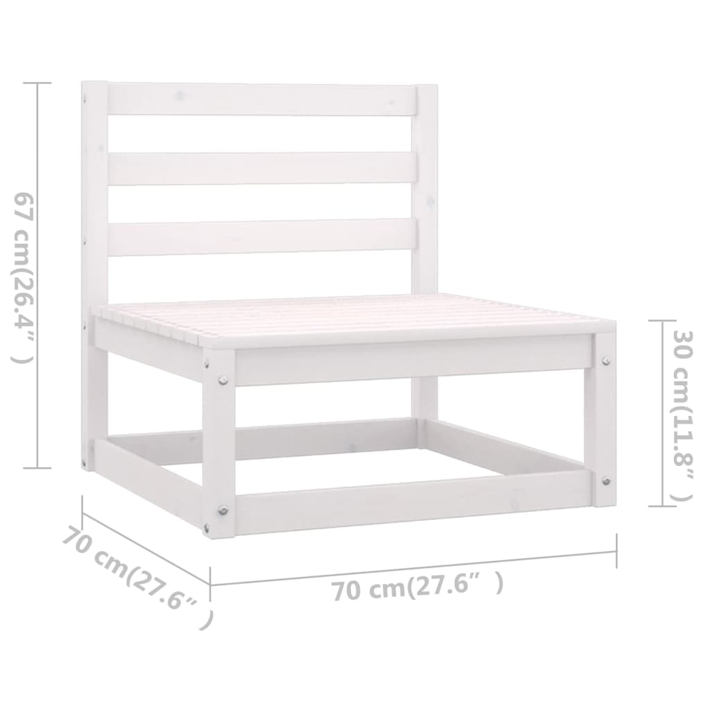 3-tlg. Garten-Lounge-Set mit Kissen Kiefer Massivholz