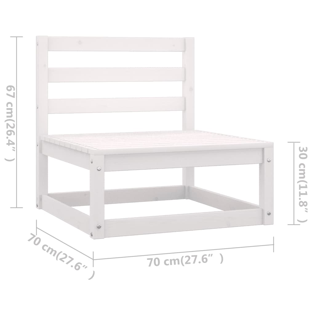 4-tlg. Garten-Lounge-Set mit Kissen Kiefer Massivholz