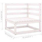 4-tlg. Garten-Lounge-Set mit Kissen Kiefer Massivholz
